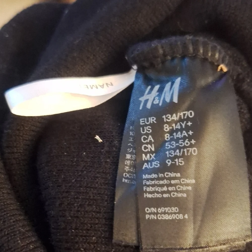 H&M Black and White Skull Sock Hat One Size